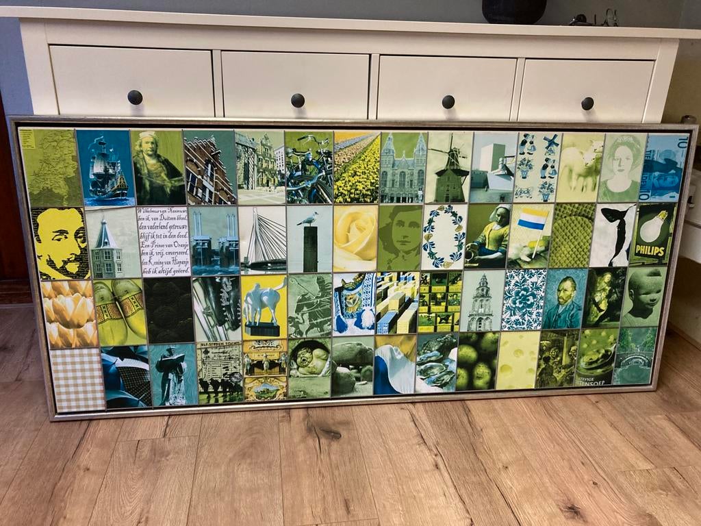 Naomi art schilderij hollandse plaatjes 165 bij 75cm, Ophalen, Zo goed als nieuw, Schilderij, 75 cm of meer