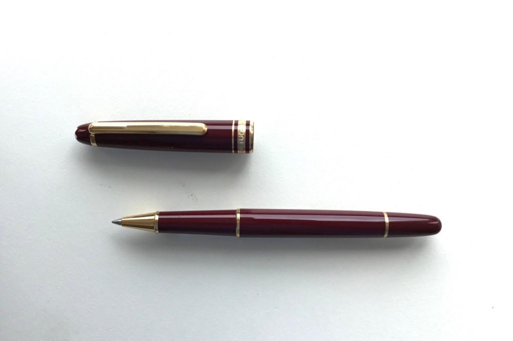 Montblanc Meisterstück Classique 163 Rollerball Rouge, Ophalen of Verzenden, Zo goed als nieuw, Fineliner, Mont Blanc