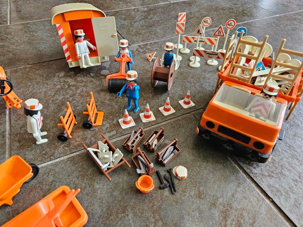 Playmobil wegwerkers set - Compleet en gebruikt, Ophalen of Verzenden, Gebruikt