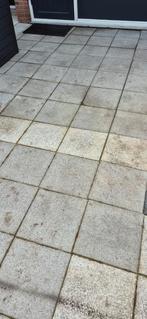 Grijze en witte terrastegels, Ophalen, Gebruikt, Beton, Terrastegels