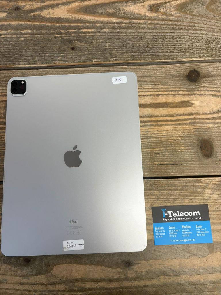 iPad Pro 12,9-inch (4e generatie) 128 GB met garantie A2229, Ophalen of Verzenden, Zo goed als nieuw, Overige typen, Apple iPhone