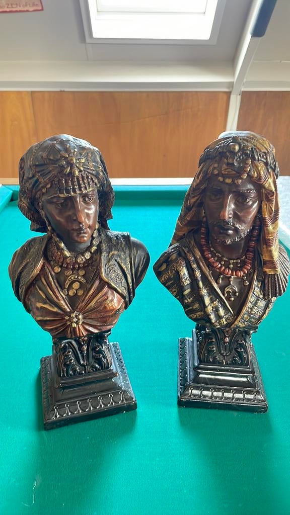 Beelden van Arabische prins en prinses, Ophalen of Verzenden, Gebruikt, Mens