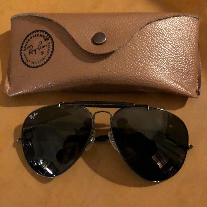 Vintage Ray-Ban Black Outdoorsman Aviator 62mm zonnebril OB1, Sieraden, Tassen en Uiterlijk, Zonnebrillen en Brillen | Heren, Gebruikt