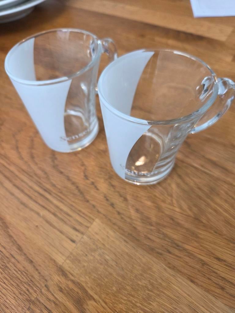 Senseo koffieglazen - 2 stuks gratis, Ophalen, Glas of Glazen, Gebruikt, Glas