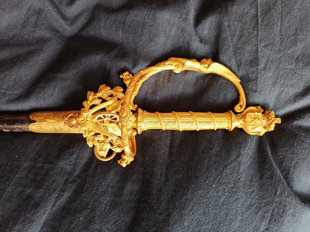 Vergulde degen van de Belgische spoorwegtroepen, Ophalen of Verzenden, Zo goed als nieuw, Trein, Overige typen