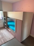 Stapelbed met logeerbed, Ophalen, 90 cm, 160 tot 180 cm, Tweepersoons