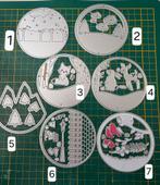 7 snijmallen, die elk een tafereeltje vormen, Hobby en Vrije tijd, Scrapbooking, Ophalen of Verzenden, Frame of Mal