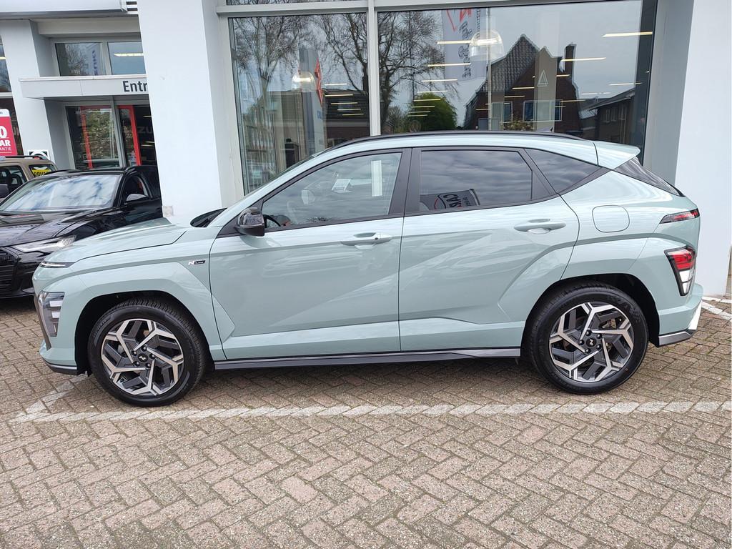 Hyundai KONA 1.6 GDI HEV N LINE AUTOMAAT Keyless | Dodehoeks, 12 maanden, Gebruikt, Zwart, Bedrijf