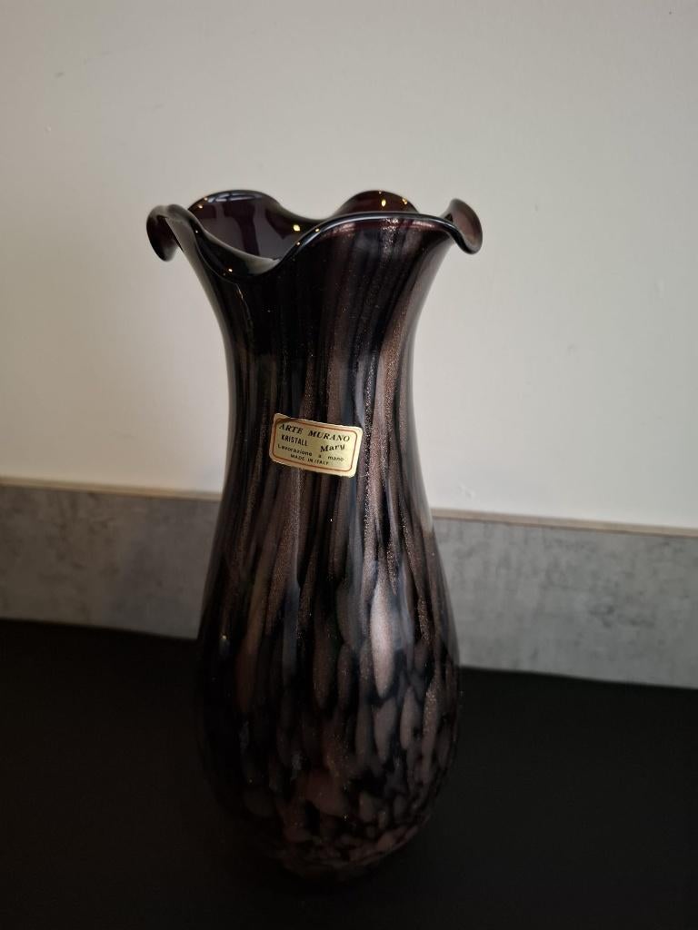 Murano glazen vaas 30 cm – Arte Murano Kristall Mary, Antiek en Kunst, Antiek | Glas en Kristal, Ophalen of Verzenden