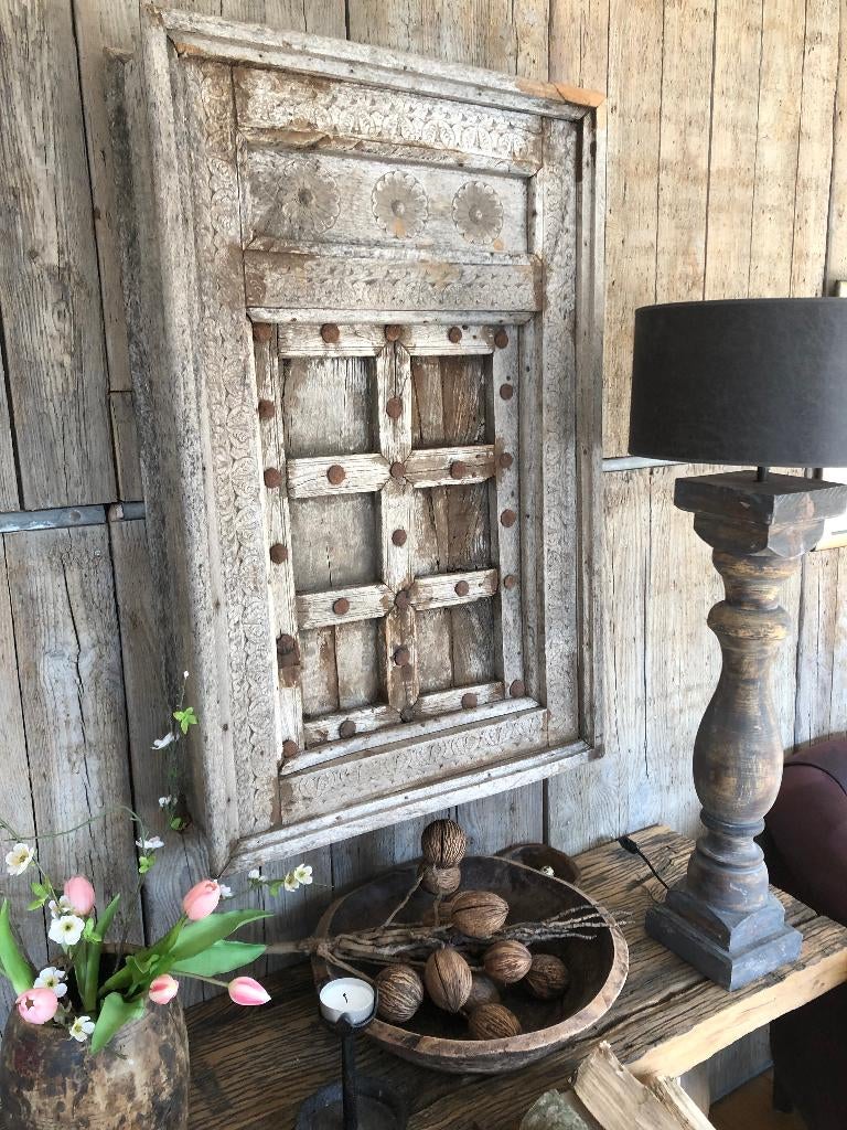 Prachtig oud paneel, Ophalen, 97 cm, Zo goed als nieuw, Wandbord of Wandpaneel