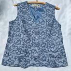 blauw gebloemd gilet van katoen van Scarva, Kleding | Dames, Maat 38/40 (M), Blauw, Scarva, Nieuw