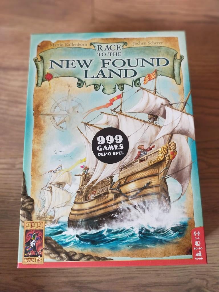 Bordspel: Race for the new found land, Ophalen of Verzenden, Zo goed als nieuw, 999 Games