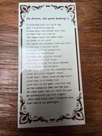 Tegeltje: De droom die geen bedrog is, Ophalen of Verzenden, Gebruikt