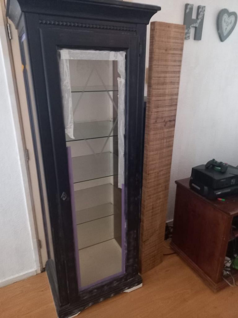 Vitrinekast gratis op te halen, Huis en Inrichting, Gebruikt, 150 tot 200 cm, 25 tot 50 cm, 50 tot 100 cm