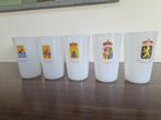 5 stuks NUTRICIA provincie glazen / melkglazen, jaren 70, Glas of Glazen, Ophalen of Verzenden, Overige stijlen, Glas