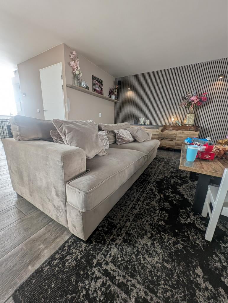 Rofra bank en 2 loveseats - zo goed als nieuw, Ophalen, Zo goed als nieuw, Rechte bank, Stof