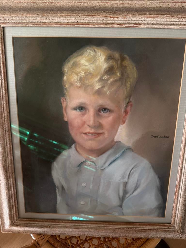 Jan Franken schilderij jongentje top conditie, Antiek en Kunst, Ophalen of Verzenden