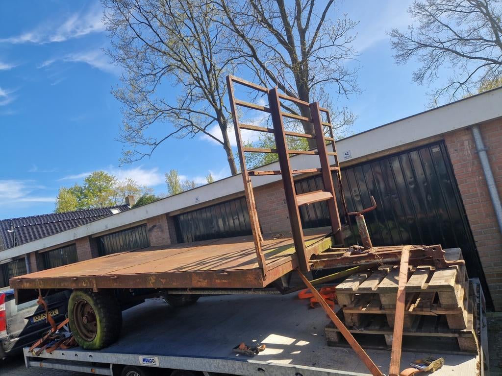 Hooi wagen ,platte wagen , landbouwwagen, 100 liter of meer, Ophalen, Gebruikt, Transportkar