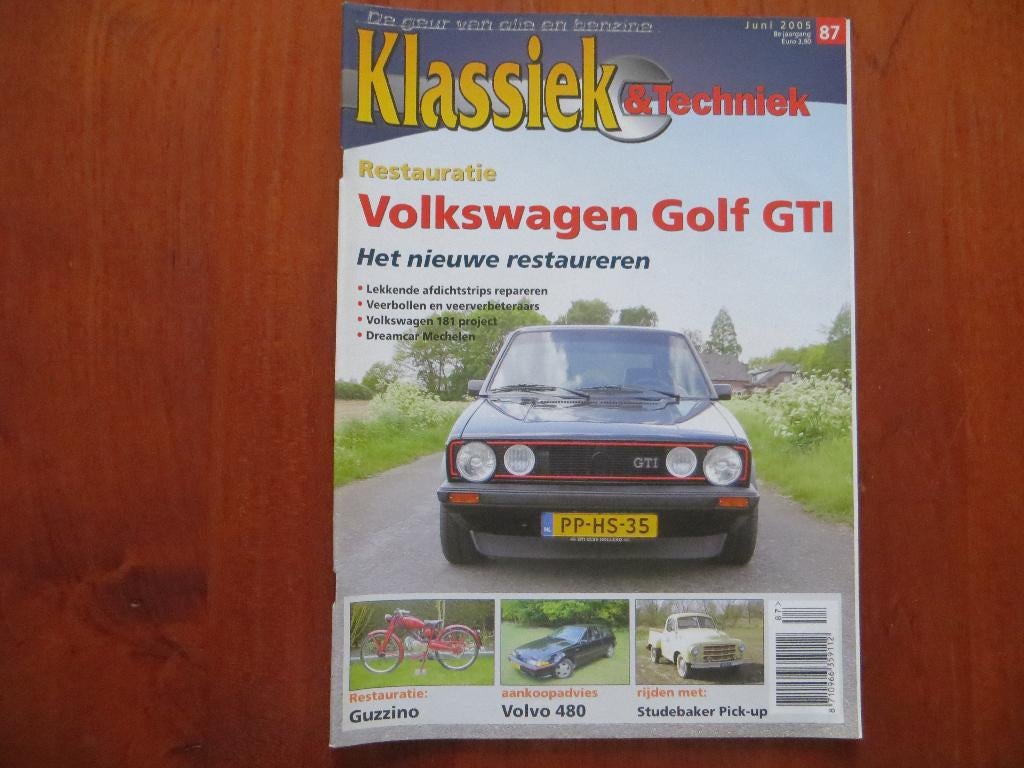 Klassiek & Techniek 87 Volkswagen Golf GTI 1, Volvo 480, Ophalen of Verzenden, Nieuw, Volkswagen