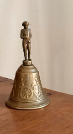 Bronzen tafel bel met figuur en kanon afbeeldingen, Ophalen of Verzenden, Brons