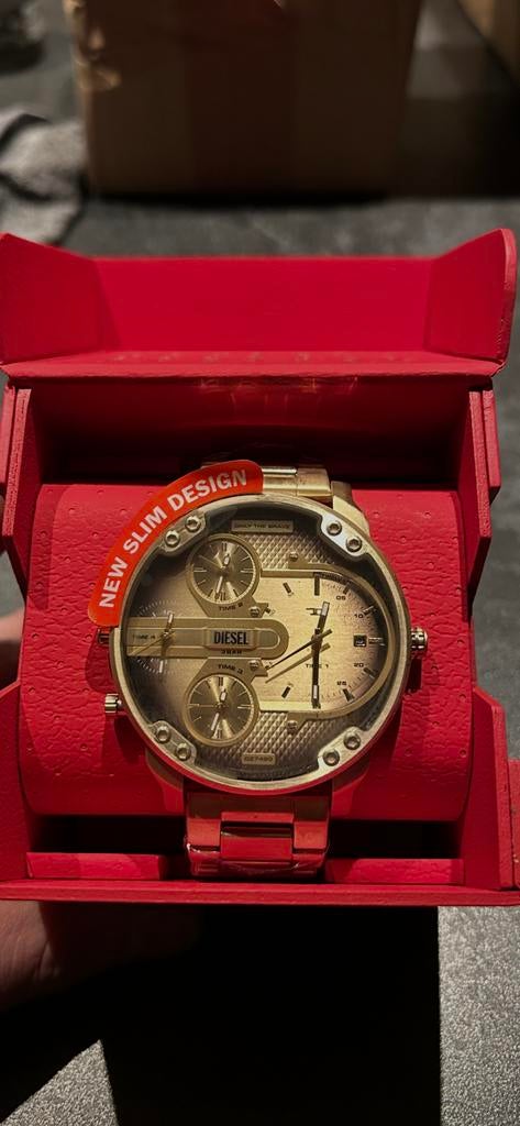 Diesel horloge goud., Ophalen, Zo goed als nieuw, Overige merken