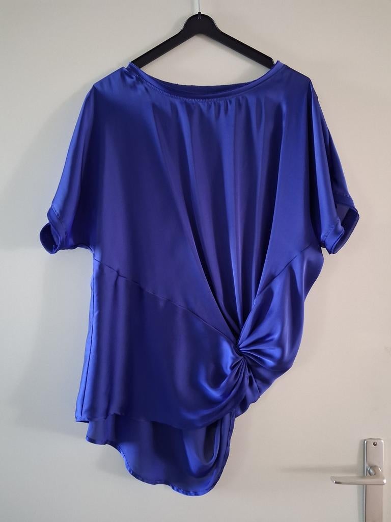 Aparte a-symetrische top van Promiss, Kleding | Dames, Tops, Maat 38/40 (M), Blauw, Nieuw, Ophalen of Verzenden