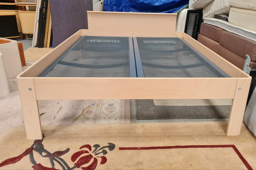 HOGE AUPING AURONDE 160-200 MET HOOFDBORD IN TOP STAAT, Huis en Inrichting, Slaapkamer | Bedden, Langbroek, ., Akbedden, Tweepersoons