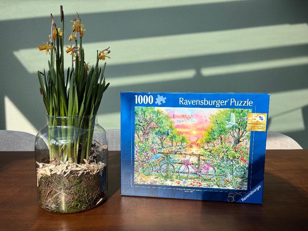 ** Ravensburger puzzel - Fietsen in Amsterdam Special **, Ophalen of Verzenden, 500 t/m 1500 stukjes, Zo goed als nieuw, Legpuzzel