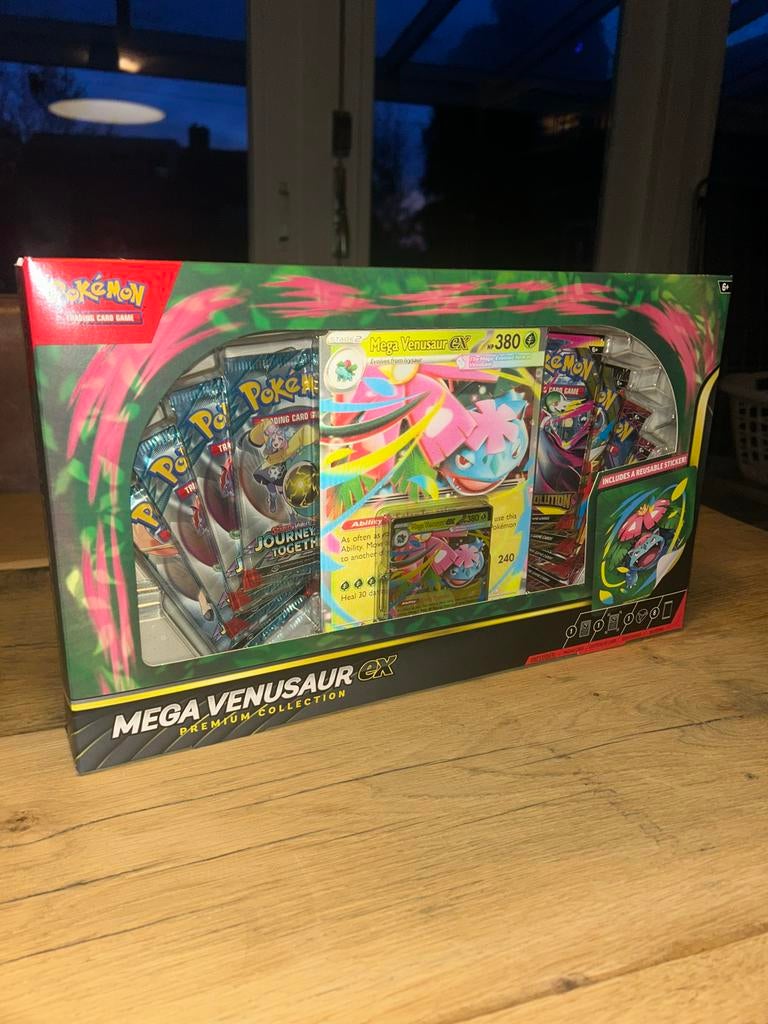 Mega Venusaur EX Premium Box Pokémon Kaarten, Ophalen of Verzenden, Nieuw, Overige typen