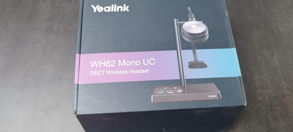 Yealink Headset WH62 MONO UC, Computers en Software, On-ear, Ophalen of Verzenden, Zo goed als nieuw, Draadloos