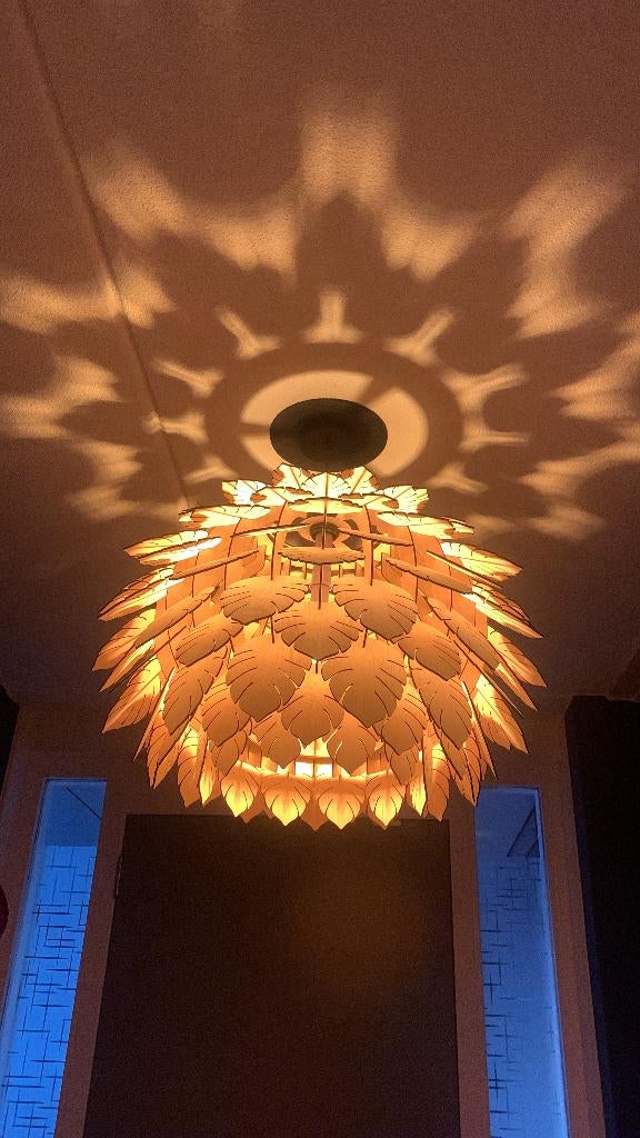 hanglamp, Huis en Inrichting, Lampen | Hanglampen, Ophalen, Nieuw, Hout, Minder dan 50 cm