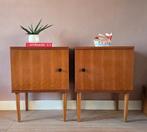 Retro Vintage Nachtkastjes - Set van 2, jaren zestig, Gebruikt, Onbekend, Onbekend, Hout