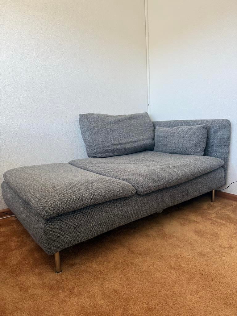 IKEA SÖDERHAMN chaise longue - Grijs, Huis en Inrichting, Banken | Sofa's en Chaises Longues, Ophalen, Gebruikt, Eenpersoons, Minder dan 150 cm