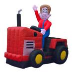 boer op trekker opblaasfiguur, Nieuw, Ophalen of Verzenden, Vtv, Feestartikel