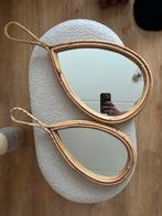 Set van 2 Karwei bamboe spiegels in goede staat, Huis en Inrichting, Woonaccessoires | Spiegels, Ophalen of Verzenden, Overige vormen