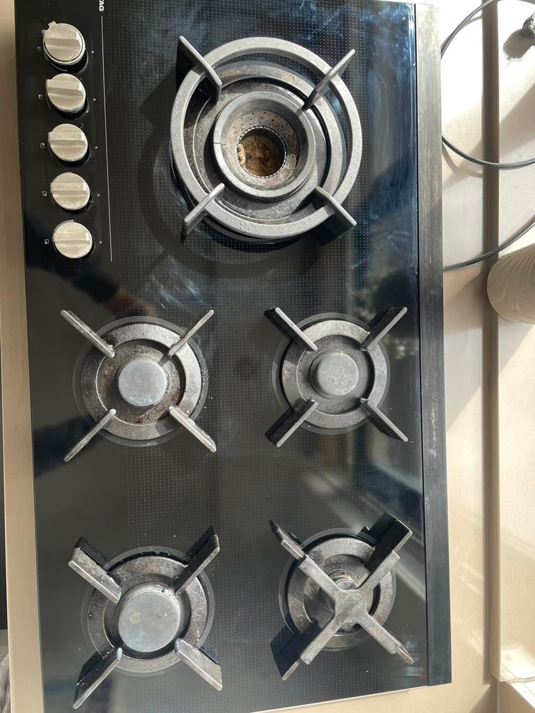 Atag 5 pits gaskookplaat 90 cm, Witgoed en Apparatuur, Kookplaten, Ophalen, Gebruikt, Inbouw, Gas