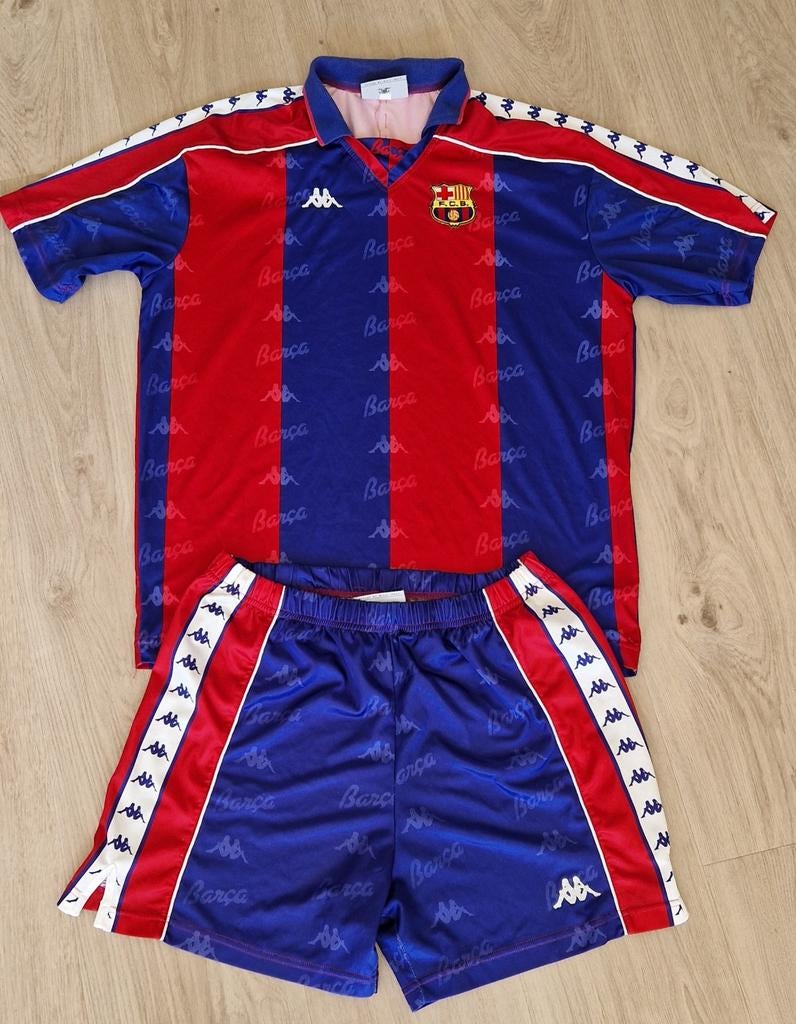 Vintage FC Barcelona Kappa Thuisshirt en Broekje Set, Kleding | Heren, Kappa, Blauw, Maat 56/58 (XL), Ophalen of Verzenden