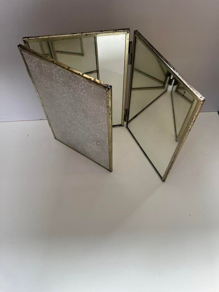 Pet. Pendig drievoudige make-up  spiegel uit de jaren ‘60, Ophalen of Verzenden, Minder dan 50 cm
