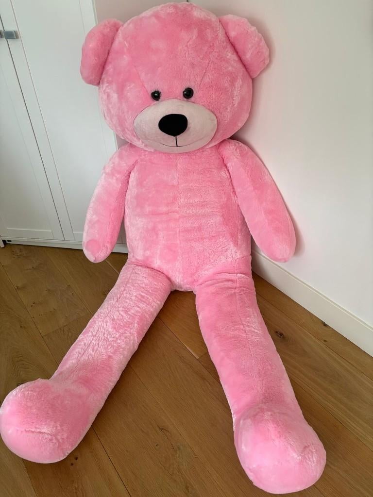 Teddybeer - XXL - 220 cm - roze, Ophalen, Beer, Zo goed als nieuw, Roze