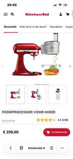 KitchenAid Foodprocessor Opzetstuk 5KSM2FPA, Ophalen, Zo goed als nieuw, 2 tot 3 liter, Vaatwasserbestendig