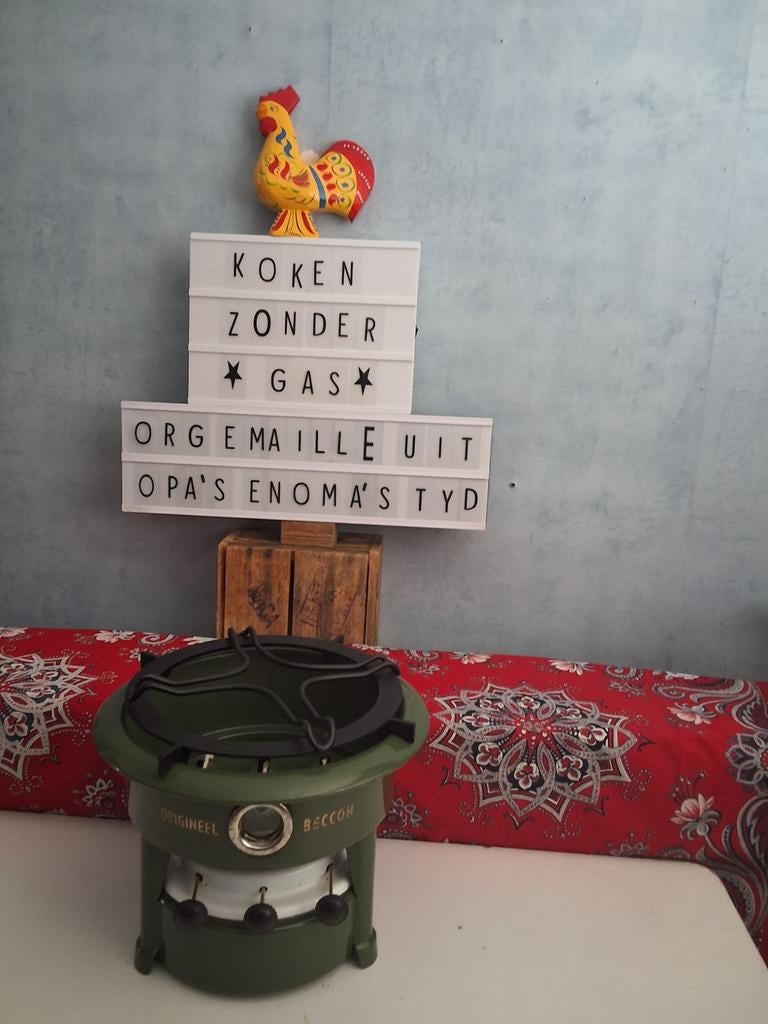 😳5 foto's emaille oliestel 3p. zo inzetbaar opa's & oma's, Ophalen of Verzenden