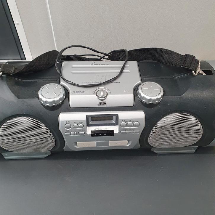 JVC Boombox met CD-speler en MP3-ondersteuning, Audio, Tv en Foto, Radio's, Gebruikt, Bouwradio, Met cd-speler, Ophalen