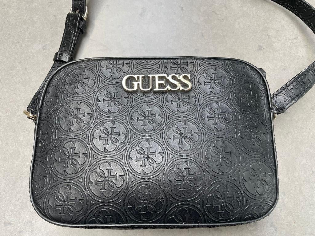 GUESS handtas zwart, z.g.a.n., Ophalen of Verzenden, Zo goed als nieuw, Zwart, Handtas