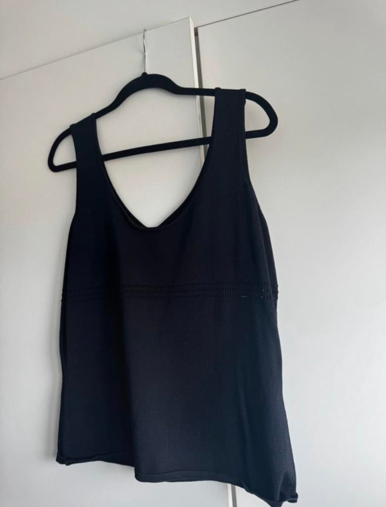 Zwarte mouwloze top met V-hals mart visser, Zwart, Maat 46/48 (XL) of groter, Ophalen of Verzenden, Zo goed als nieuw