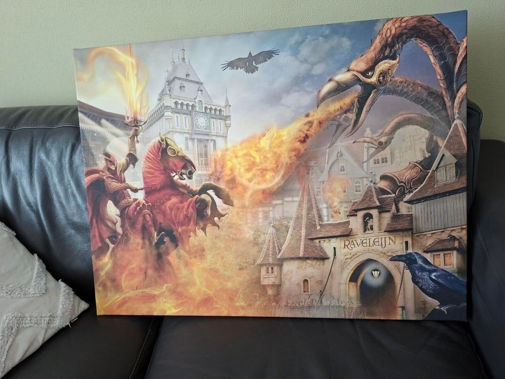 Mooi schilderij op canvas van ravelijn, Ophalen of Verzenden