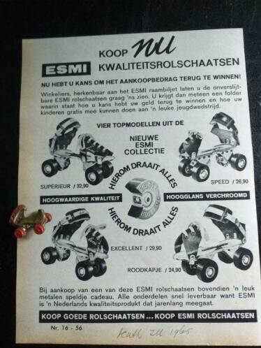 ESMI - SPELDJE + ADVERTENTIE UIT TIJDSCHRIFT 1965, Ophalen of Verzenden, Gebruikt