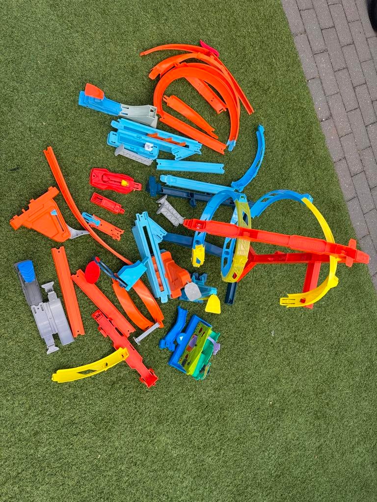 6st Draaibare Baanstukken voor Hot Wheels, Premium ABS 90 Graden