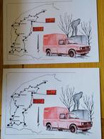 2 Mooie Stempelkaarten van 14 Friese Elfsteden tocht 1986, Ophalen of Verzenden, Nederland