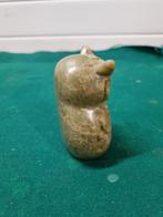 Beeld uil marmer groen, Verzamelen, Beelden en Beeldjes, Ophalen of Verzenden