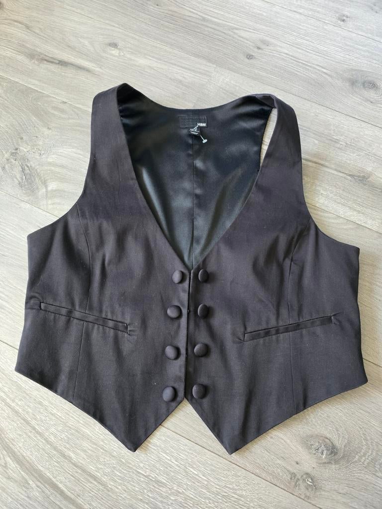 Zwart dames gilet H&M, maat 44, Nieuw (BG3), Kleding | Dames, Jasjes, Kostuums en Pakken, Ophalen of Verzenden, Nieuw, Maat 42/44 (L)